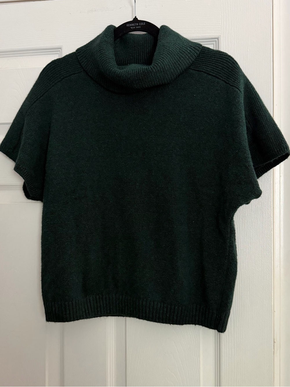 CAbi Dark Green Short-Sleeve Turtleneck Sweater